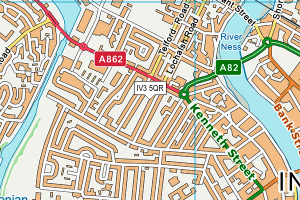 IV3 5QR map - OS VectorMap District (Ordnance Survey)