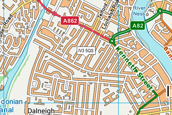 IV3 5QS map - OS VectorMap District (Ordnance Survey)