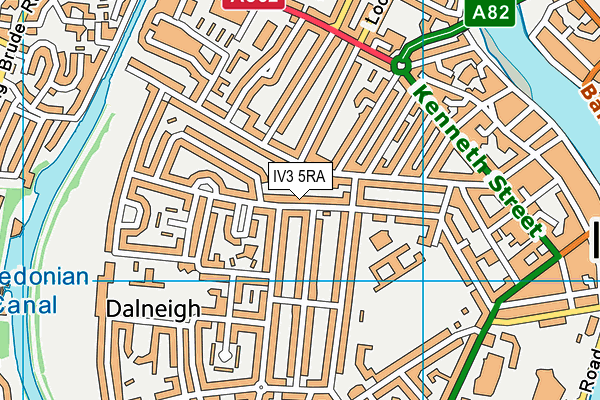 IV3 5RA map - OS VectorMap District (Ordnance Survey)