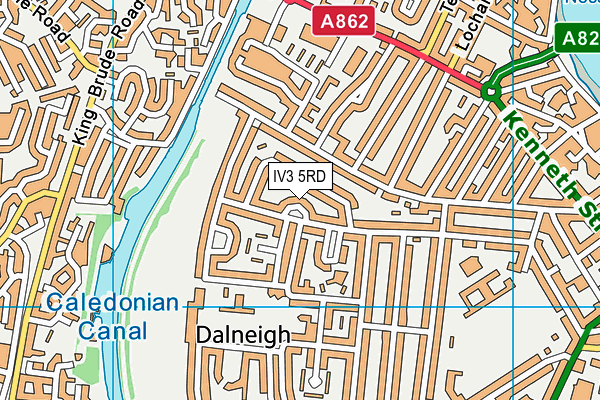 IV3 5RD map - OS VectorMap District (Ordnance Survey)