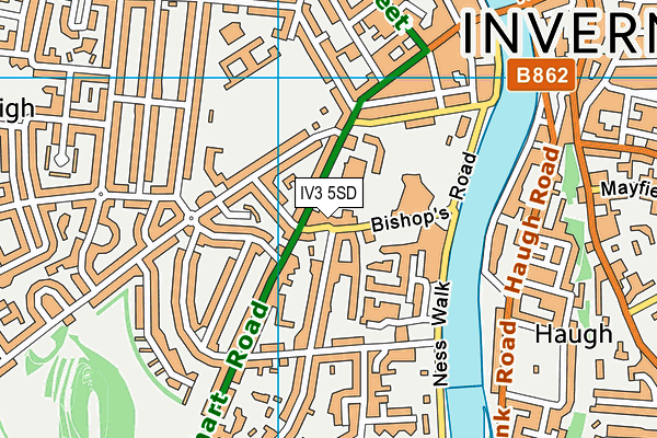 IV3 5SD map - OS VectorMap District (Ordnance Survey)