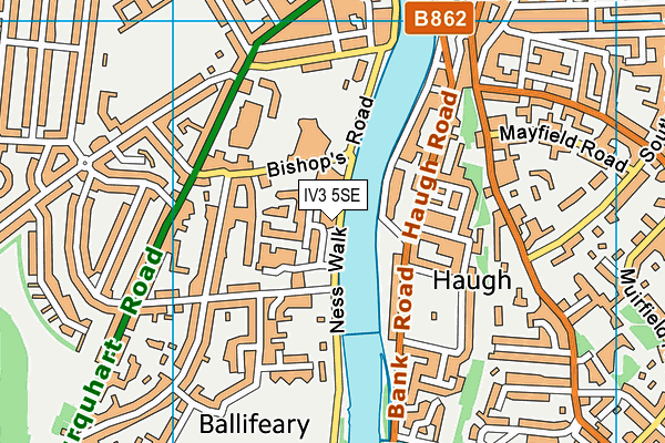 IV3 5SE map - OS VectorMap District (Ordnance Survey)