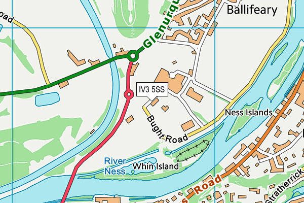 IV3 5SS map - OS VectorMap District (Ordnance Survey)