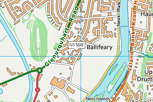 IV3 5SW map - OS VectorMap District (Ordnance Survey)