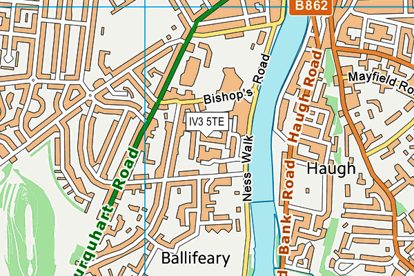 IV3 5TE map - OS VectorMap District (Ordnance Survey)