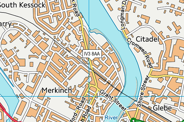 IV3 8AA map - OS VectorMap District (Ordnance Survey)