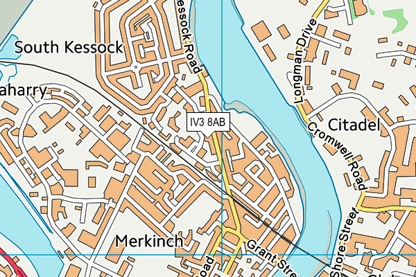 IV3 8AB map - OS VectorMap District (Ordnance Survey)