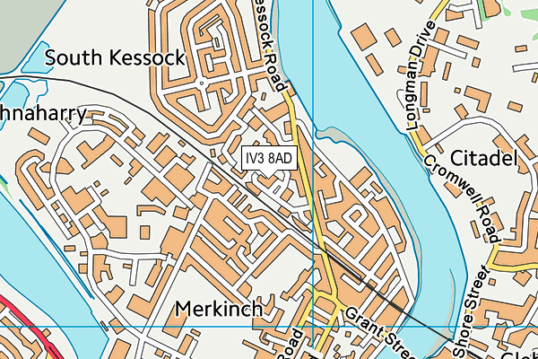 IV3 8AD map - OS VectorMap District (Ordnance Survey)