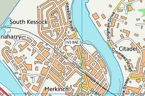 IV3 8AE map - OS VectorMap District (Ordnance Survey)