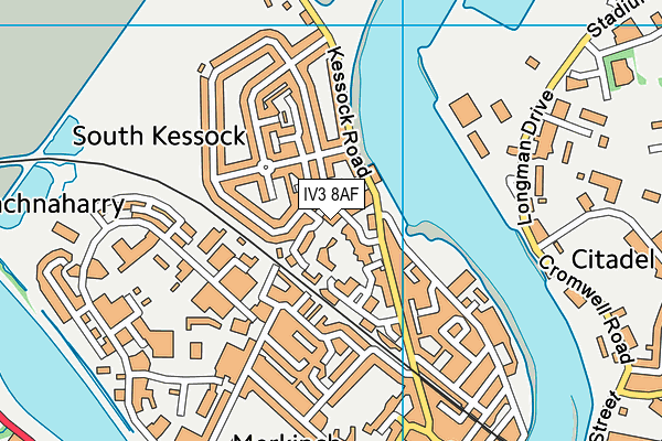 IV3 8AF map - OS VectorMap District (Ordnance Survey)