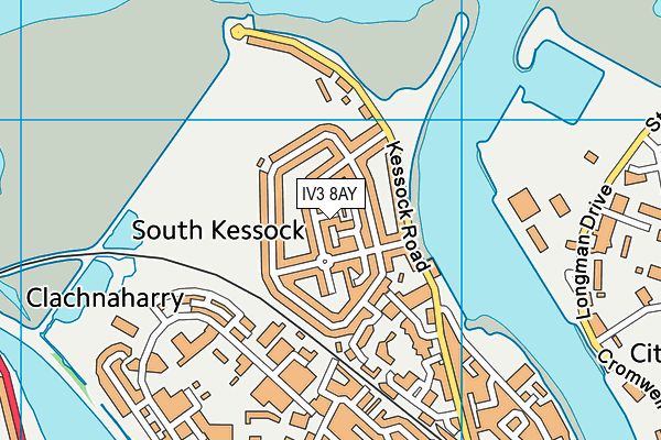 IV3 8AY map - OS VectorMap District (Ordnance Survey)