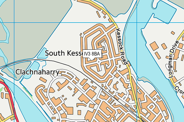 IV3 8BA map - OS VectorMap District (Ordnance Survey)