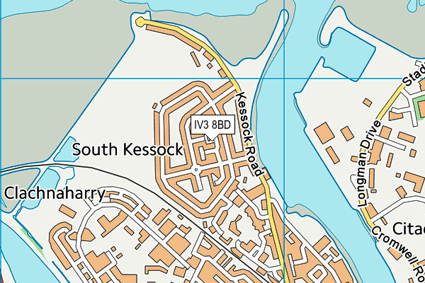 IV3 8BD map - OS VectorMap District (Ordnance Survey)