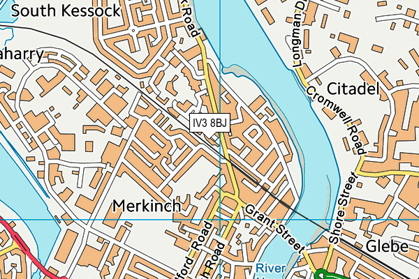 IV3 8BJ map - OS VectorMap District (Ordnance Survey)