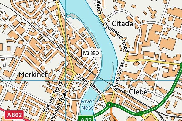 IV3 8BQ map - OS VectorMap District (Ordnance Survey)