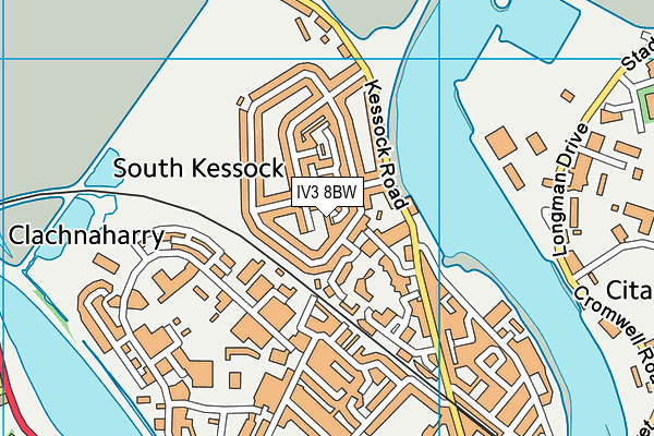 IV3 8BW map - OS VectorMap District (Ordnance Survey)