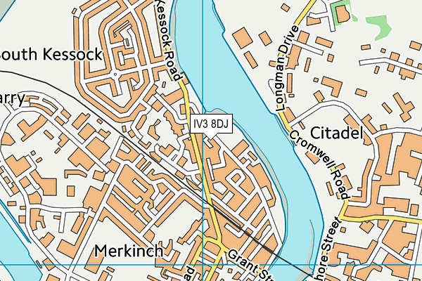 IV3 8DJ map - OS VectorMap District (Ordnance Survey)