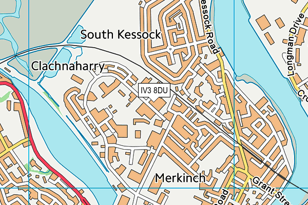 IV3 8DU map - OS VectorMap District (Ordnance Survey)