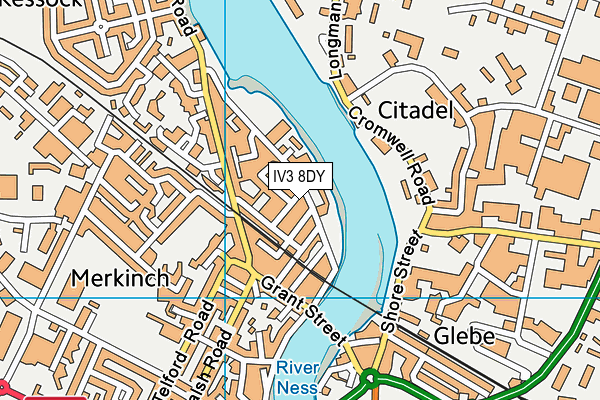 IV3 8DY map - OS VectorMap District (Ordnance Survey)