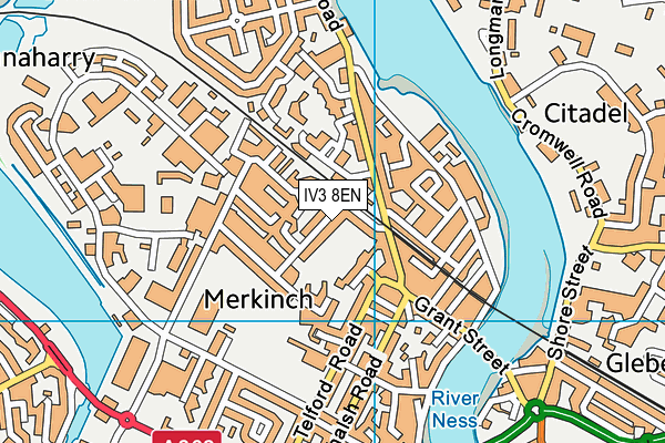 IV3 8EN map - OS VectorMap District (Ordnance Survey)
