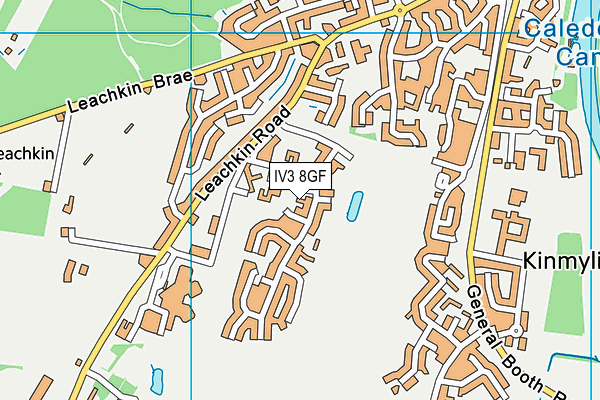 IV3 8GF map - OS VectorMap District (Ordnance Survey)
