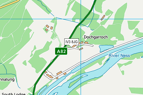 IV3 8JG map - OS VectorMap District (Ordnance Survey)