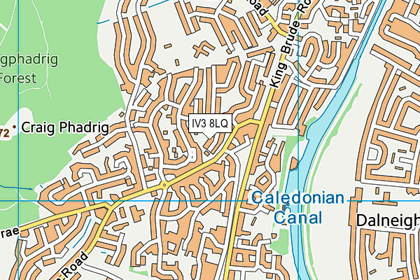 IV3 8LQ map - OS VectorMap District (Ordnance Survey)
