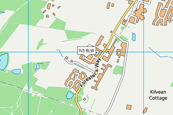IV3 8LW map - OS VectorMap District (Ordnance Survey)