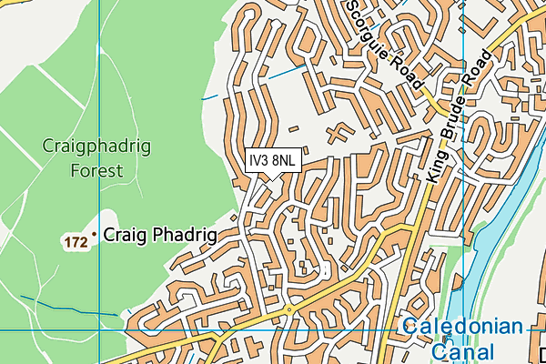 IV3 8NL map - OS VectorMap District (Ordnance Survey)