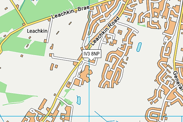 IV3 8NP map - OS VectorMap District (Ordnance Survey)