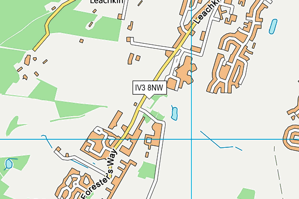IV3 8NW map - OS VectorMap District (Ordnance Survey)