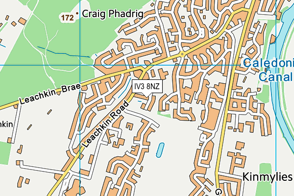 IV3 8NZ map - OS VectorMap District (Ordnance Survey)