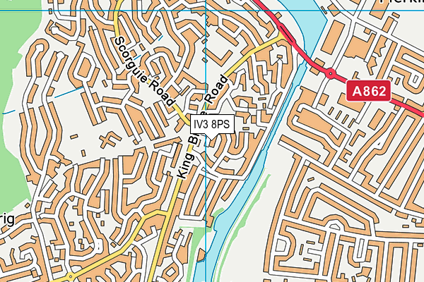 IV3 8PS map - OS VectorMap District (Ordnance Survey)