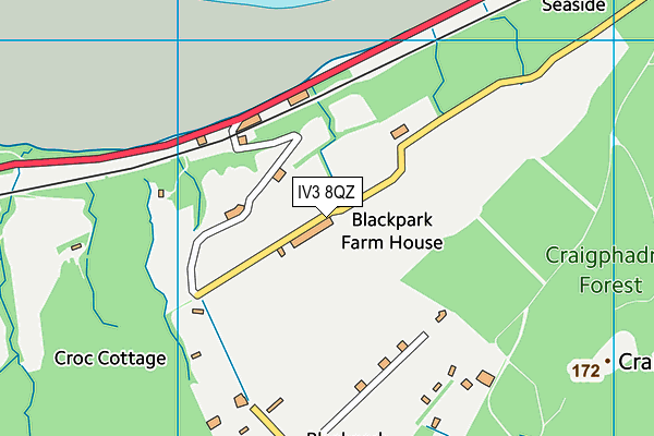IV3 8QZ map - OS VectorMap District (Ordnance Survey)