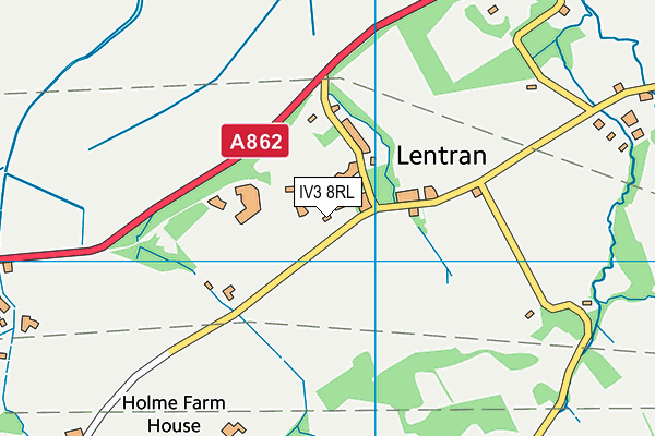 IV3 8RL map - OS VectorMap District (Ordnance Survey)