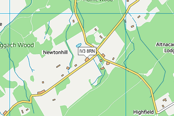 IV3 8RN map - OS VectorMap District (Ordnance Survey)