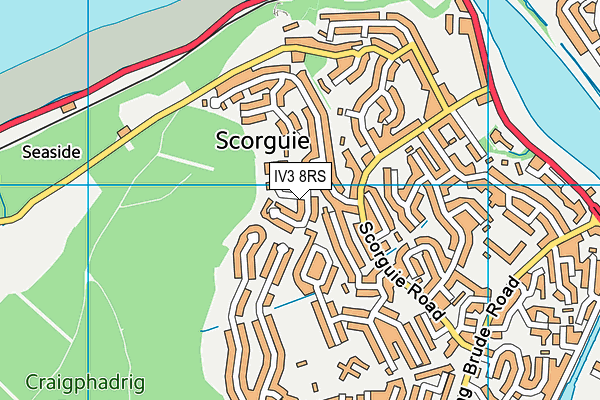 IV3 8RS map - OS VectorMap District (Ordnance Survey)