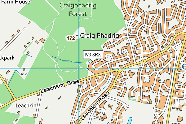 IV3 8RX map - OS VectorMap District (Ordnance Survey)