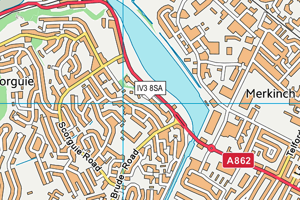 IV3 8SA map - OS VectorMap District (Ordnance Survey)