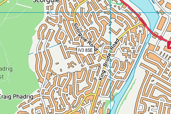 IV3 8SE map - OS VectorMap District (Ordnance Survey)