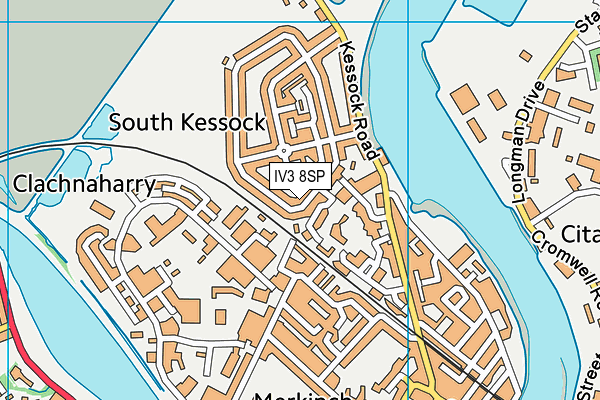 IV3 8SP map - OS VectorMap District (Ordnance Survey)