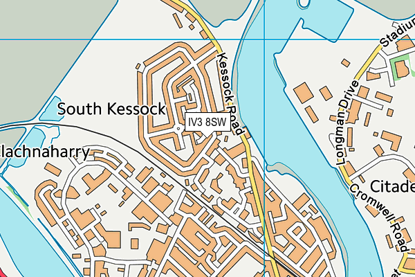 IV3 8SW map - OS VectorMap District (Ordnance Survey)