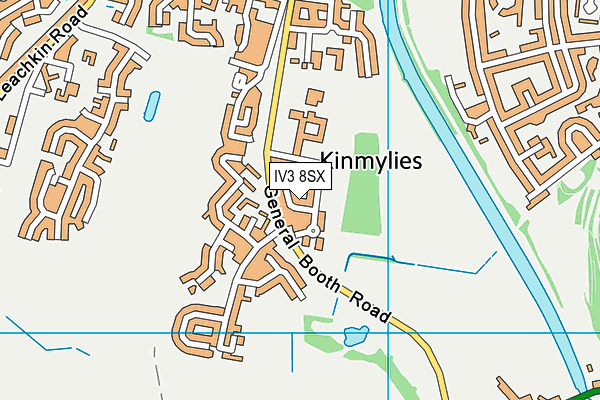 IV3 8SX map - OS VectorMap District (Ordnance Survey)