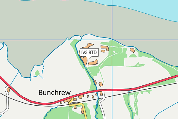 IV3 8TD map - OS VectorMap District (Ordnance Survey)