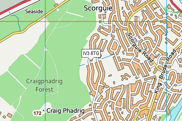 IV3 8TG map - OS VectorMap District (Ordnance Survey)