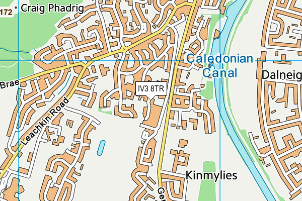 IV3 8TR map - OS VectorMap District (Ordnance Survey)