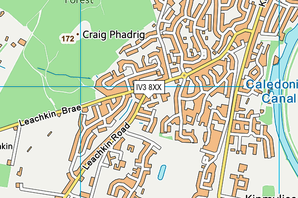 IV3 8XX map - OS VectorMap District (Ordnance Survey)