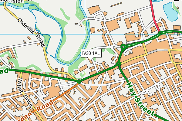 IV30 1AL map - OS VectorMap District (Ordnance Survey)