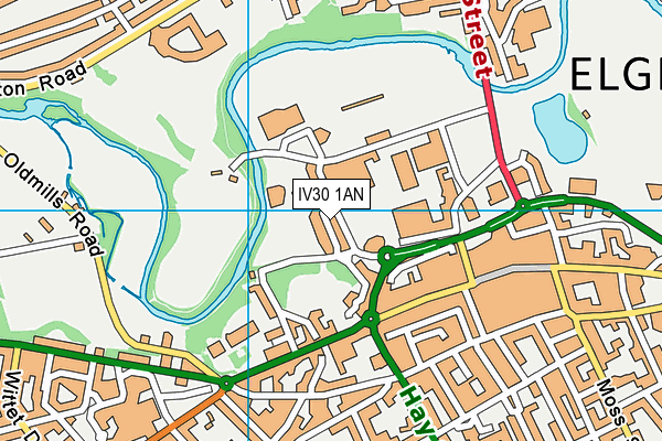 IV30 1AN map - OS VectorMap District (Ordnance Survey)