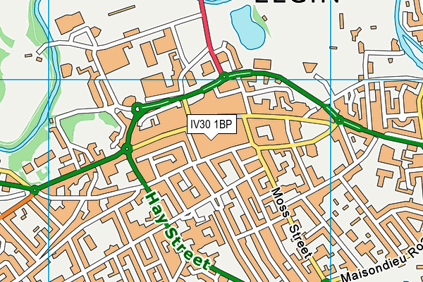 IV30 1BP map - OS VectorMap District (Ordnance Survey)